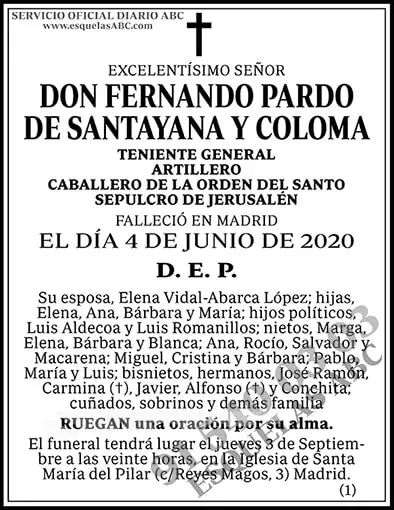 Fernando Pardo de Santayana y Coloma