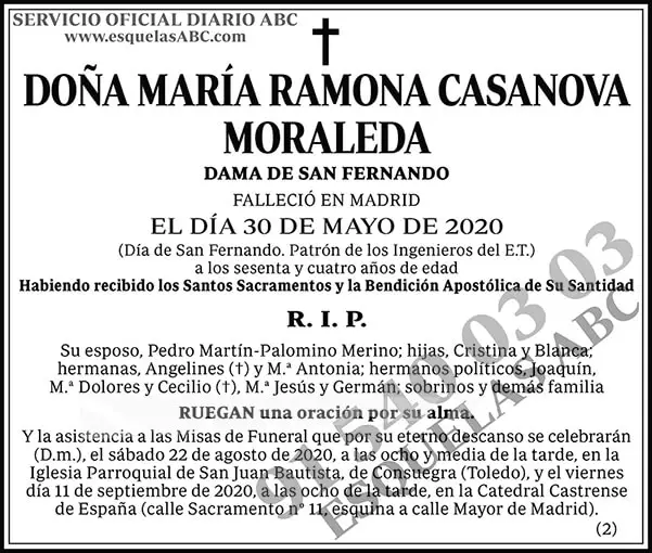María Ramona Casanova Moraleda