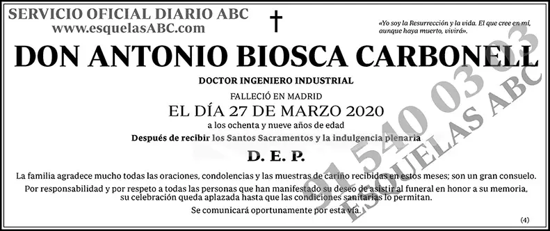 Antonio Biosca Carbonell