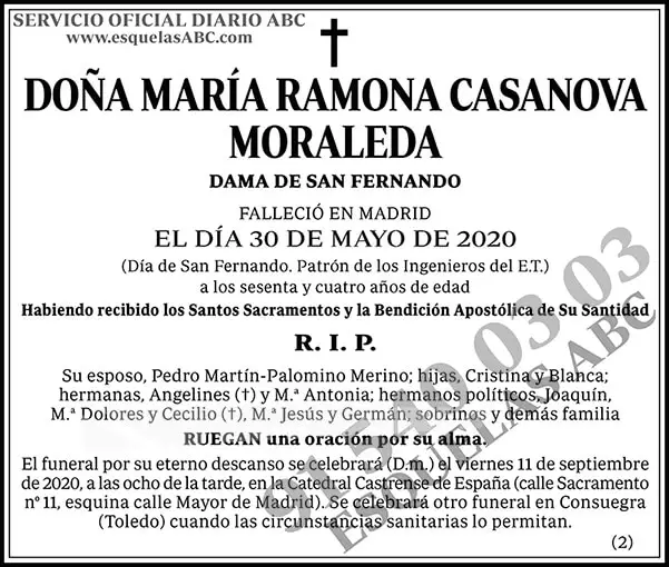 María Ramona Casanova Moraleda