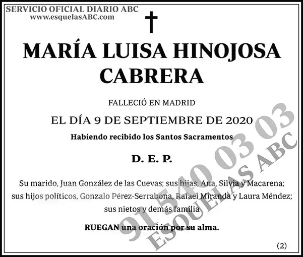 María Luisa Hinojosa Cabrera