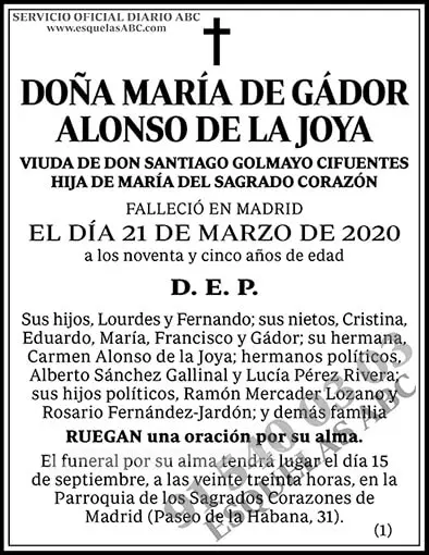 María de Gádor Alonso de la Joya