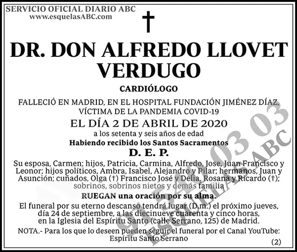 Alfredo Llovet Verdugo