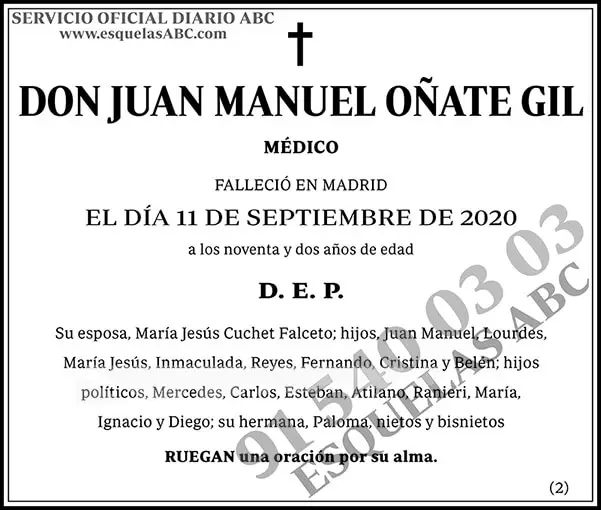 Juan Manuel Oñate Gil