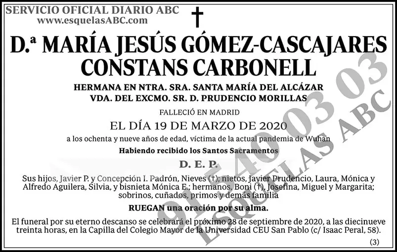 María Jesús Gómez-Cascajares Constans Carbonell