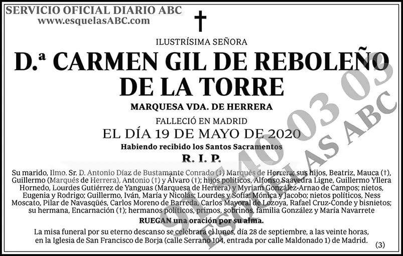 Carmen Gil de Reboleño de la Torre