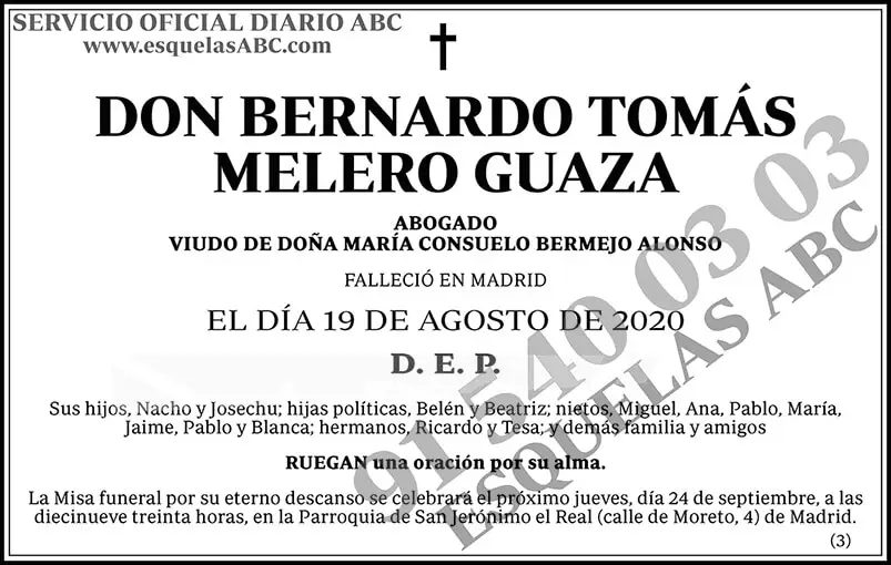 Bernardo Tomás Melero Guaza