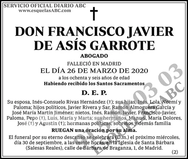 Francisco Javier de Asís Garrote