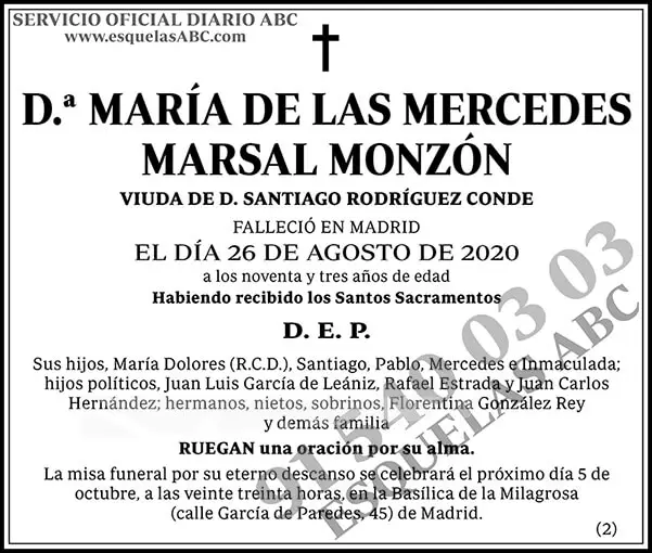 María de las Mercedes Marsal Monzón