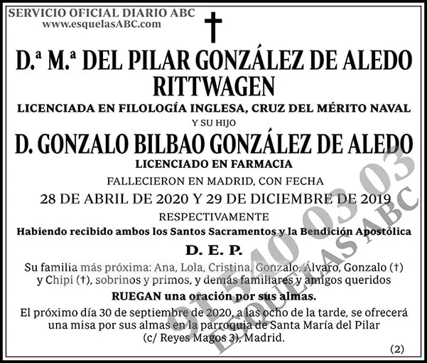 M.ª del Pilar González de Aledo Rittwagen