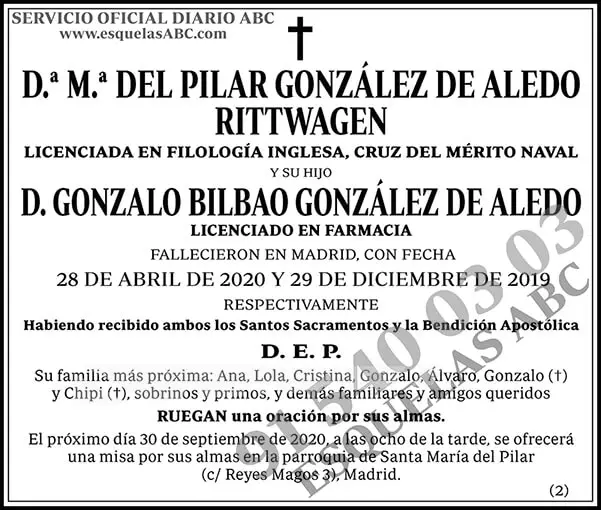 M.ª del Pilar González de Aledo Rittwagen