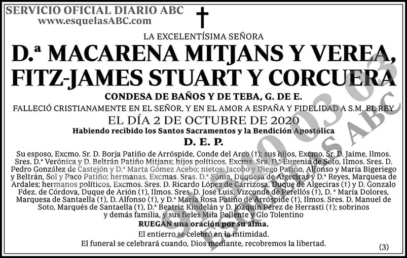 Macarena Mitjans y Verea, Fitz-James Stuart y Corcuera