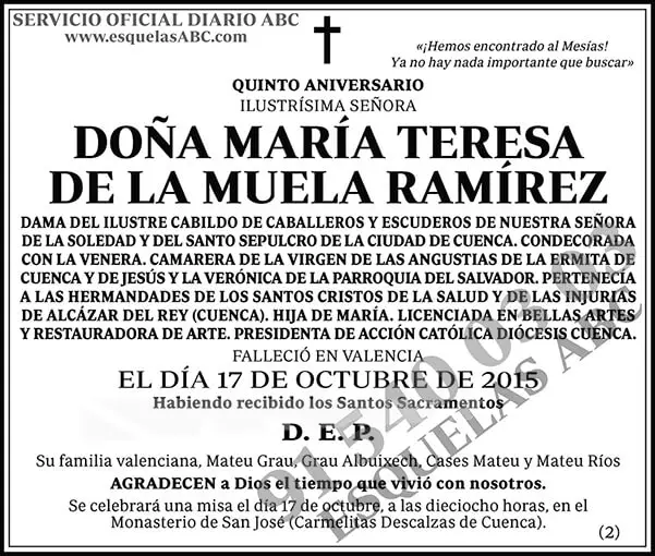 María Teresa de la Muela Ramírez