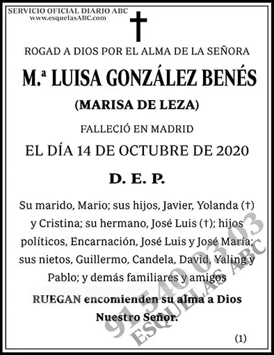 M.ª Luisa González Benés