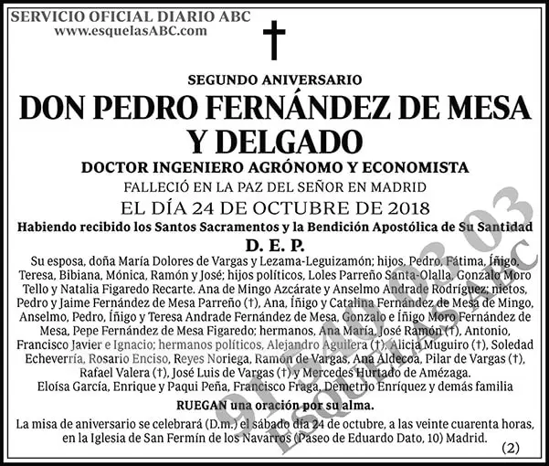 Pedro Fernández de Mesa y Delgado