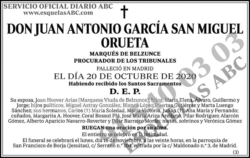 Juan Antonio García San Miguel Orueta