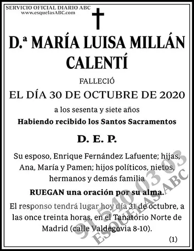 María Luisa Millán Calentí