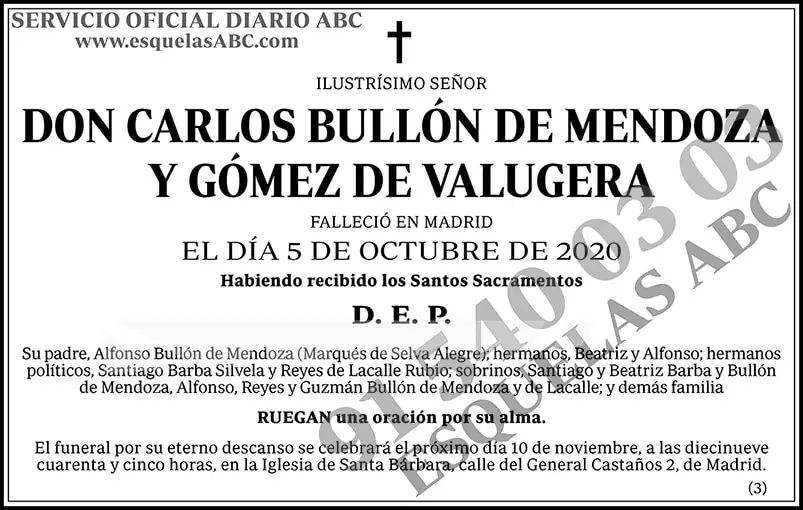 Carlos Bullón de Mendoza y Gómez de Valugera
