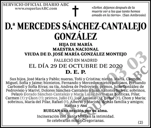 Mercedes Sánchez-Cantalejo González