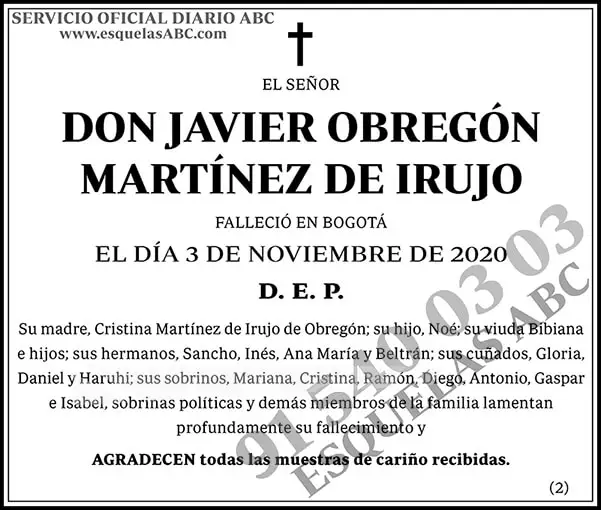Javier Obregón Martínez de Irujo