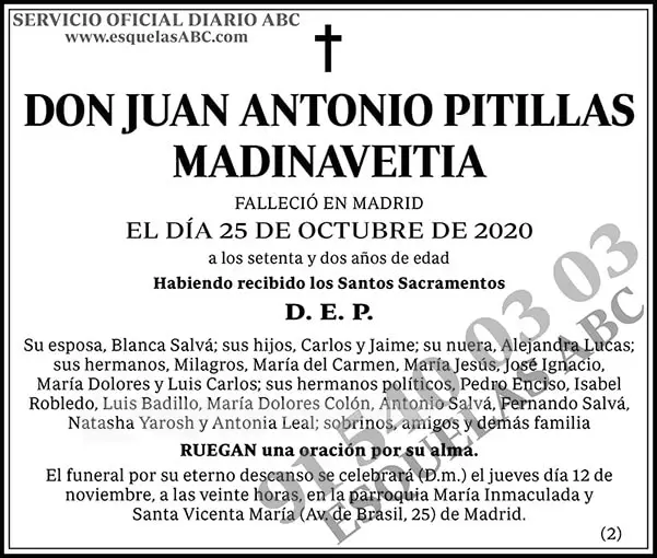 Juan Antonio Pitillas Madinaveitia
