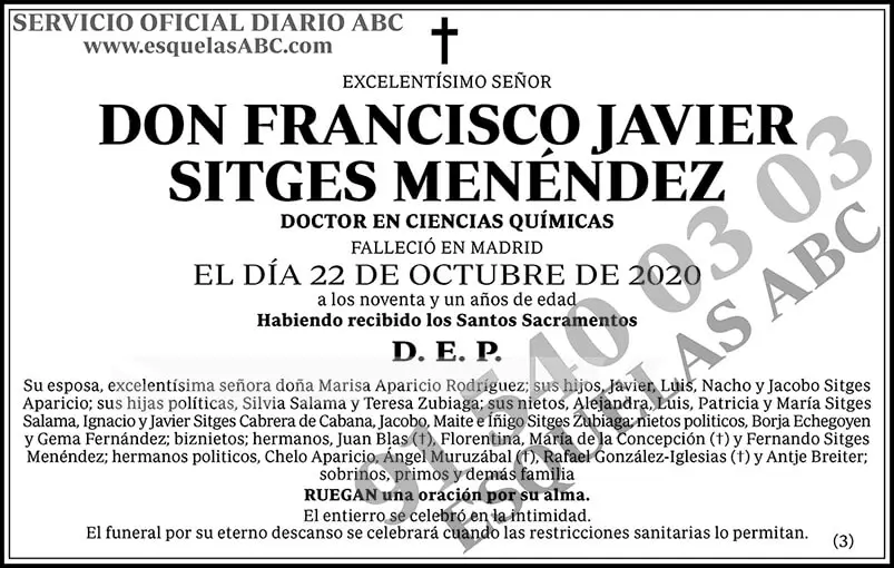 Francisco Javier Sitges Menéndez