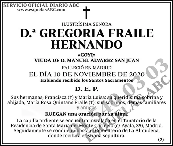 Gregoria Fraile Hernando