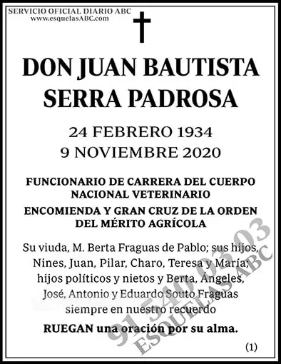 Juan Bautista Serra Padrosa