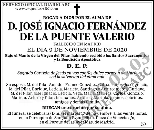 José Ignacio Fernández de la Puente Valerio
