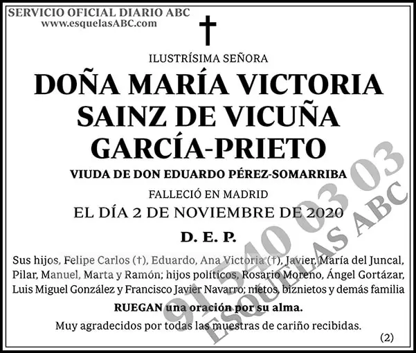 María Victoria Sainz de Vicuña García-Prieto