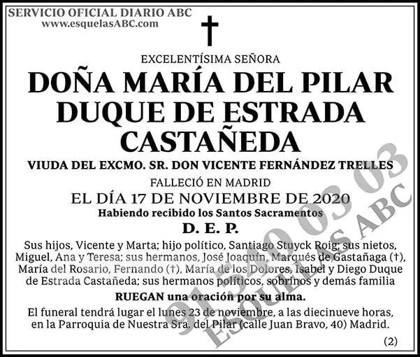 María del Pilar Duque de Estrada Castañeda