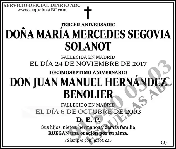 María Mercedes Segovia Solanot