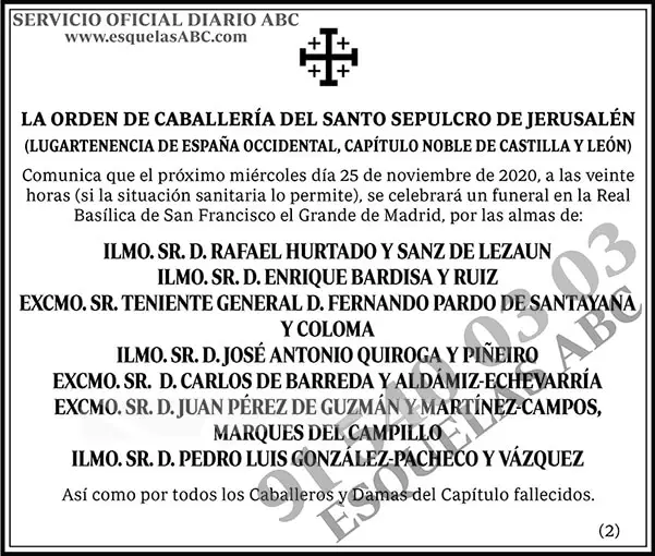 La Orden de Caballería del Santo Sepulcro de Jerusalén