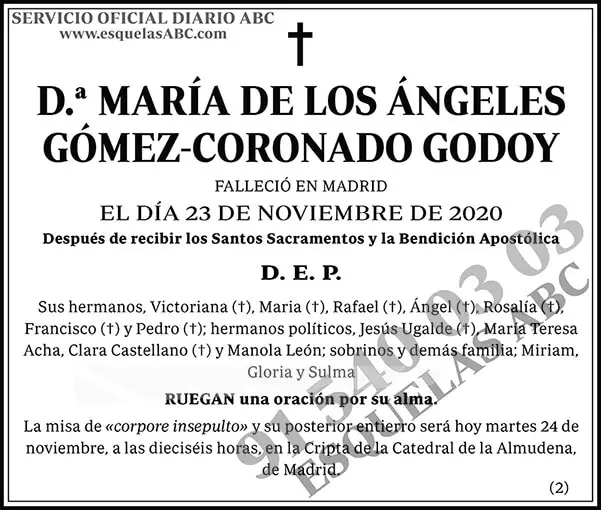 María de los Ángeles Gómez-Coronado Godoy