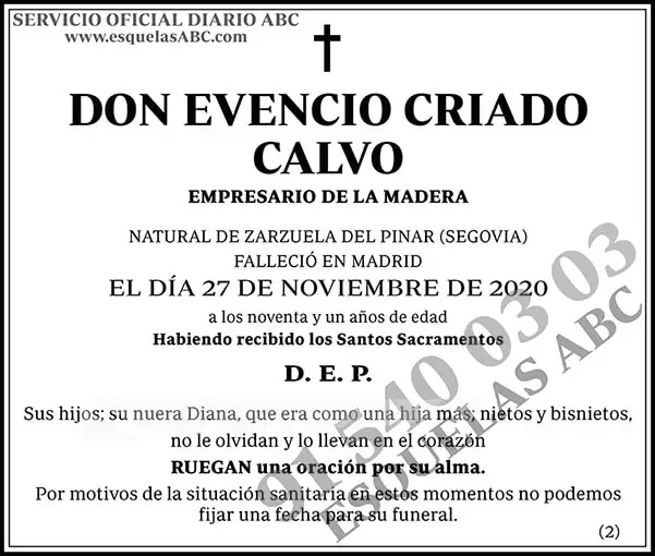Evencio Criado Calvo