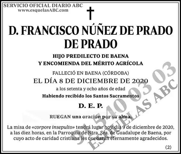 Francisco Núñez de Prado de Prado