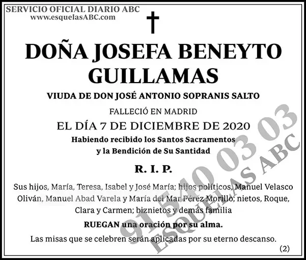 Josefa Beneyto Guillamas