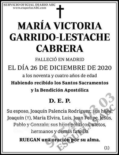 María Victoria Garrido-Lestache Cabrera