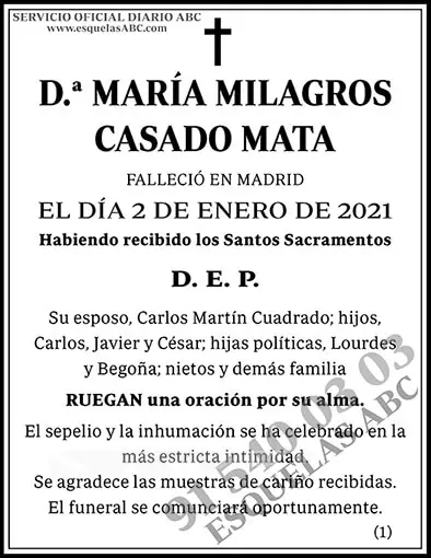 María Milagros Casado Mata