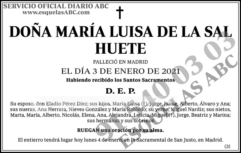 María Luisa de la Sal Huete