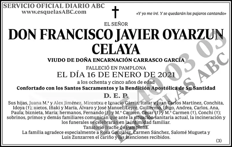 Francisco Javier Oyarzun Celaya