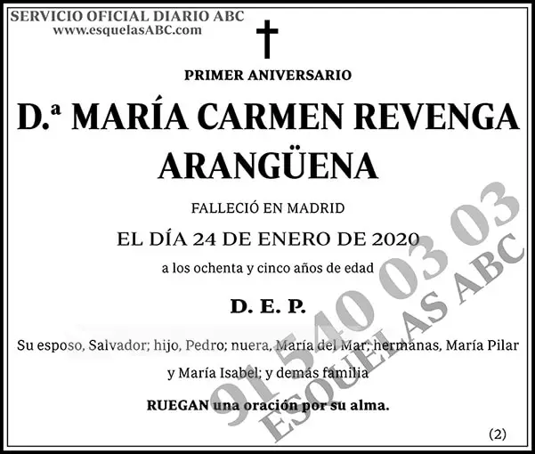 María carmen Revenga Arangüena