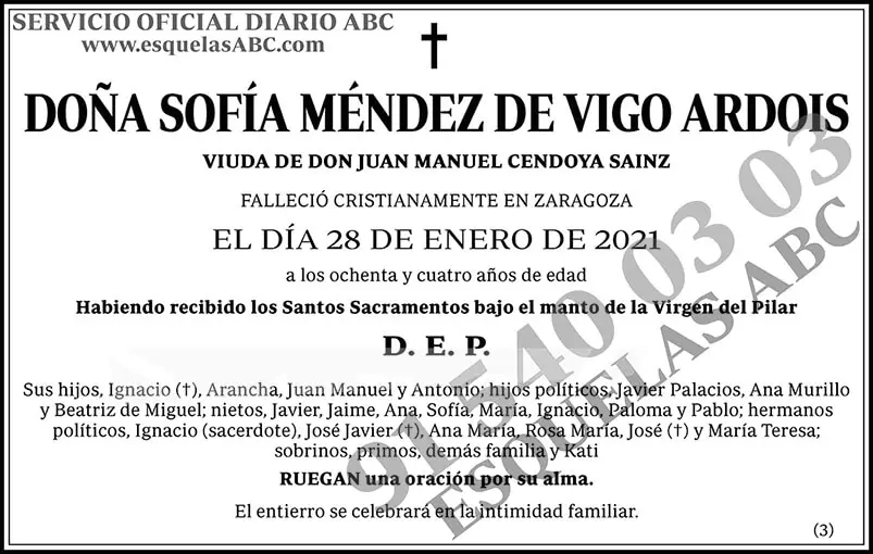 Sofía Méndez de Vigo Ardois
