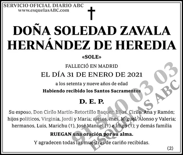 Soledad Zavala Hernández de Heredia