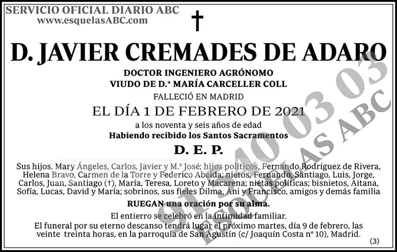 Javier Cremades de Adaro