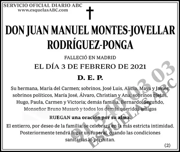 Juan Manuel Montes-Jovellar Rodríguez-Ponga