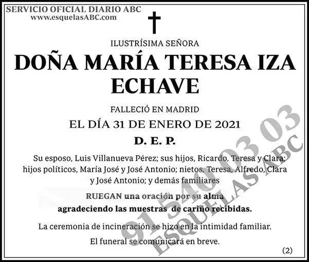 María Teresa Iza Echave