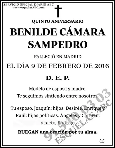 Benilde Cámara Sampedro
