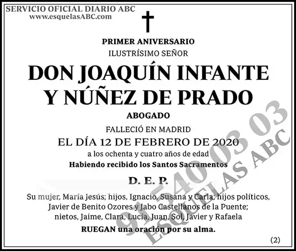 Joaquín Infante y Núñez de Prado