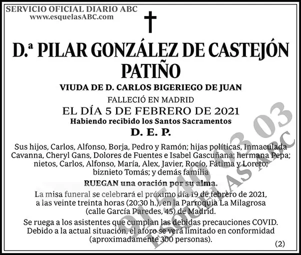Pilar González de Castejón Patiño
